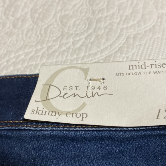 Cato mid rise skinny crop jeans dark wash size 12 - Picture 8 of 14